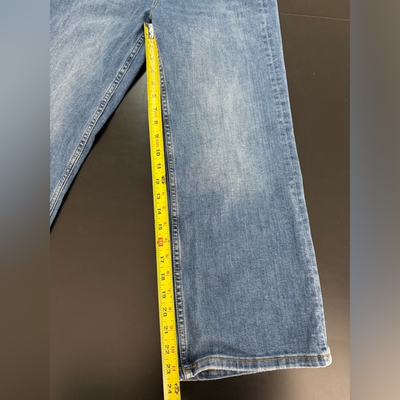 Zara the bloom flare crop jeans wide leg 6 blue - Picture 5 of 10